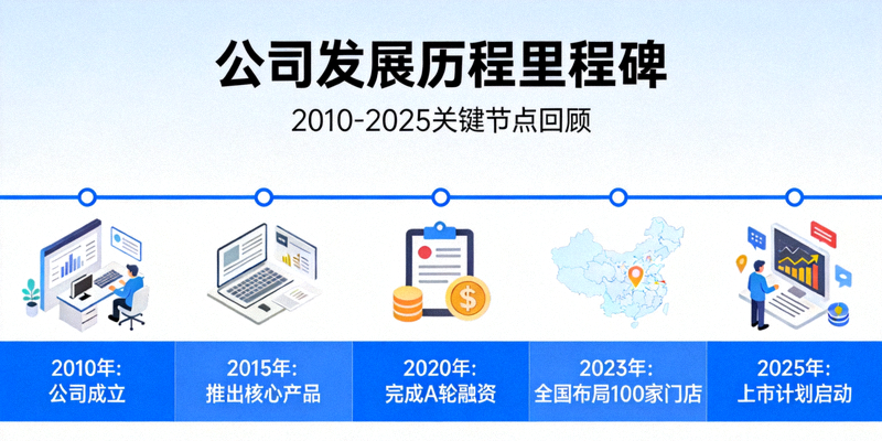 公司发展历程里程碑展示图