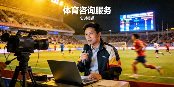 体育咨询服务：记者在赛场边进行实时报道